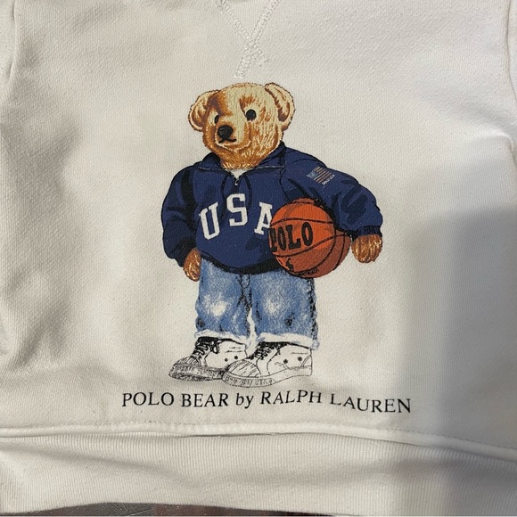 Polo Ralph Lauren Polo Bear White Hoodie 2T - Picture 2 of 9